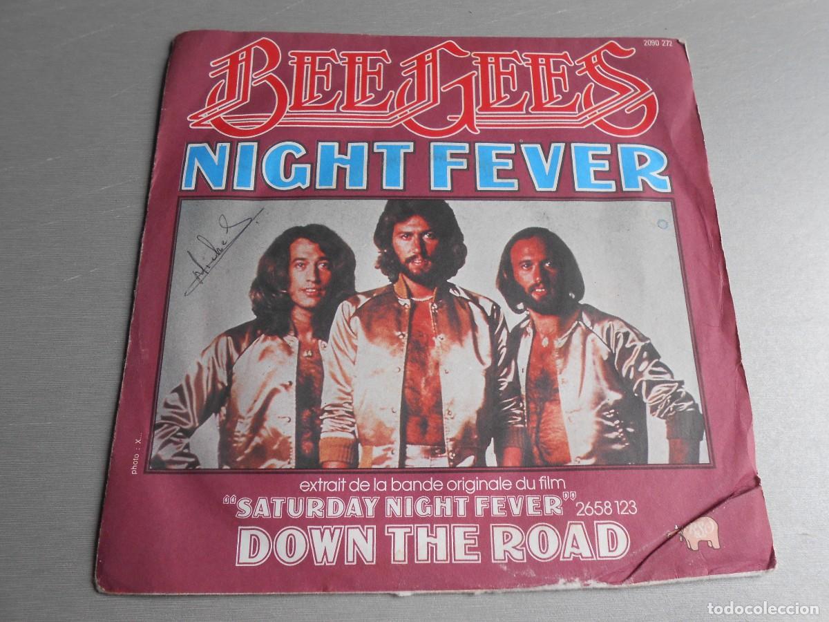 Discos de vinilo: BEE GEES, SG, NIGHT FEVER + 1, A&Ntilde;O 1977, RSO 2090 272, MADE IN FRANCE