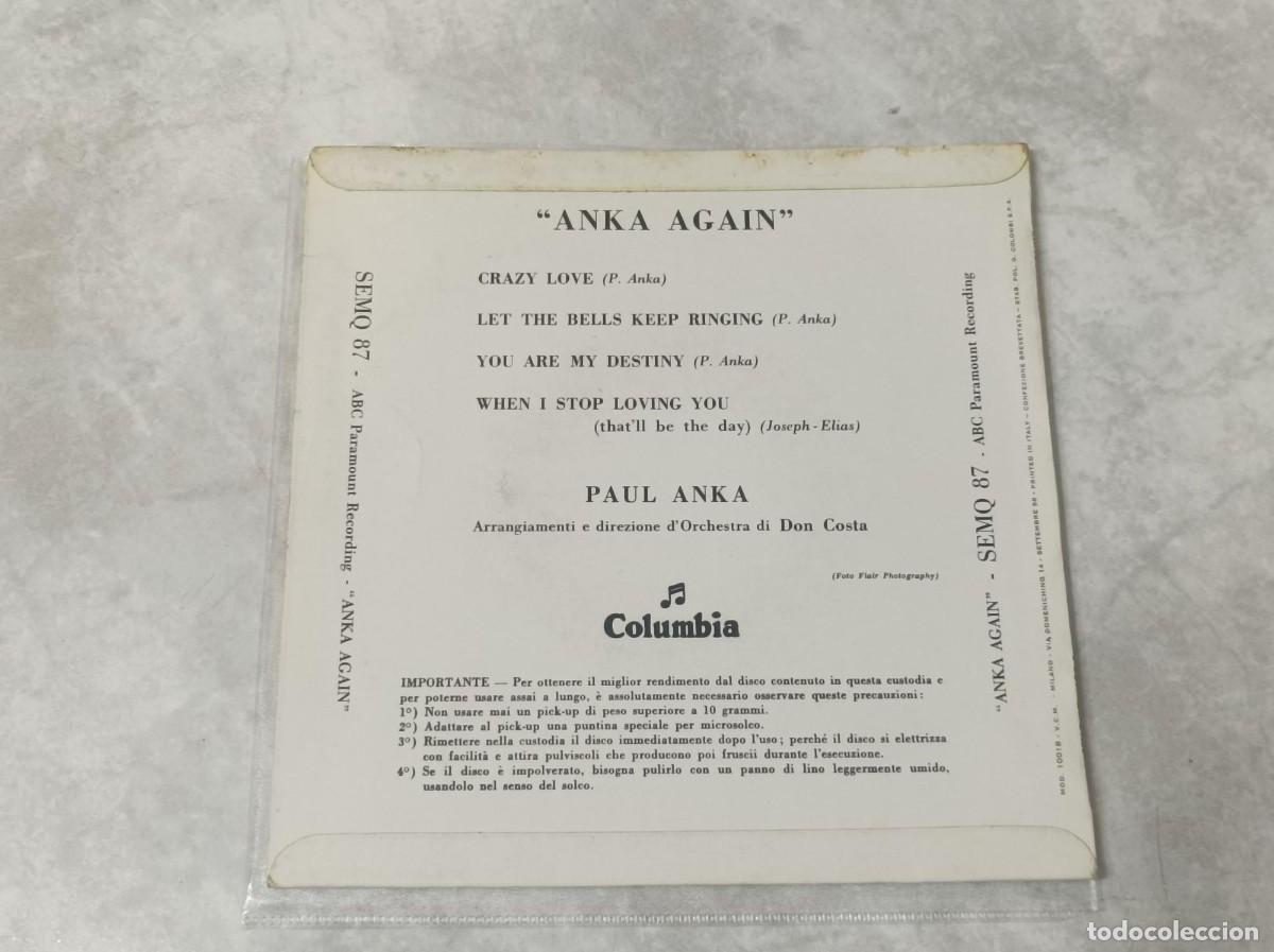 Discos de vinilo: Paul Anka ep Uk -dificil- - Foto 2