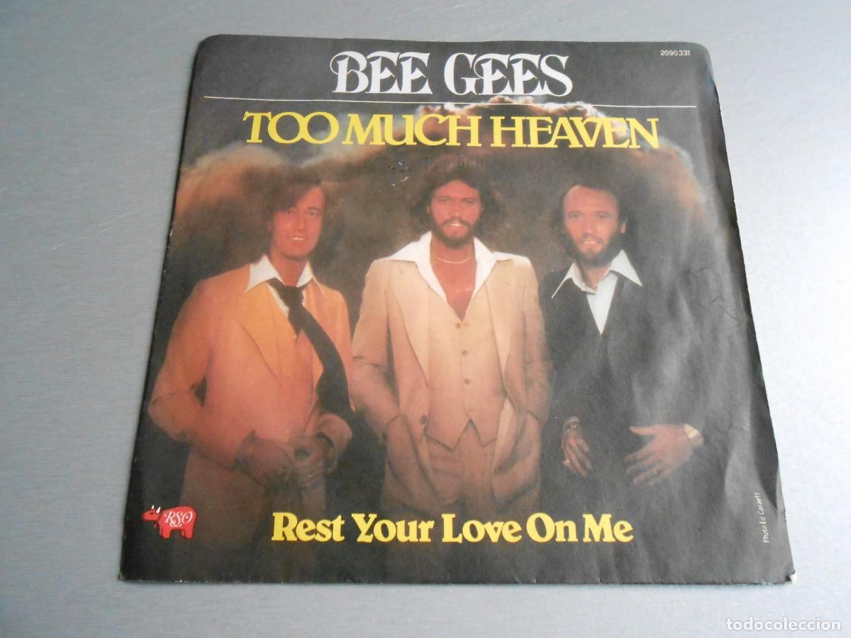 Discos de vinilo: BEE GEES, SG, TOO MUCH HEAVEN + 1, A&Ntilde;O 1978, RSO 2090 331, MADE IN FRANCE