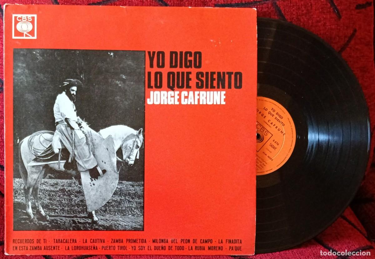 Discos de vinilo: JORGE CAFRUNE ** Yo Digo Lo Que Siento ** VINILO LP ARGENTINA