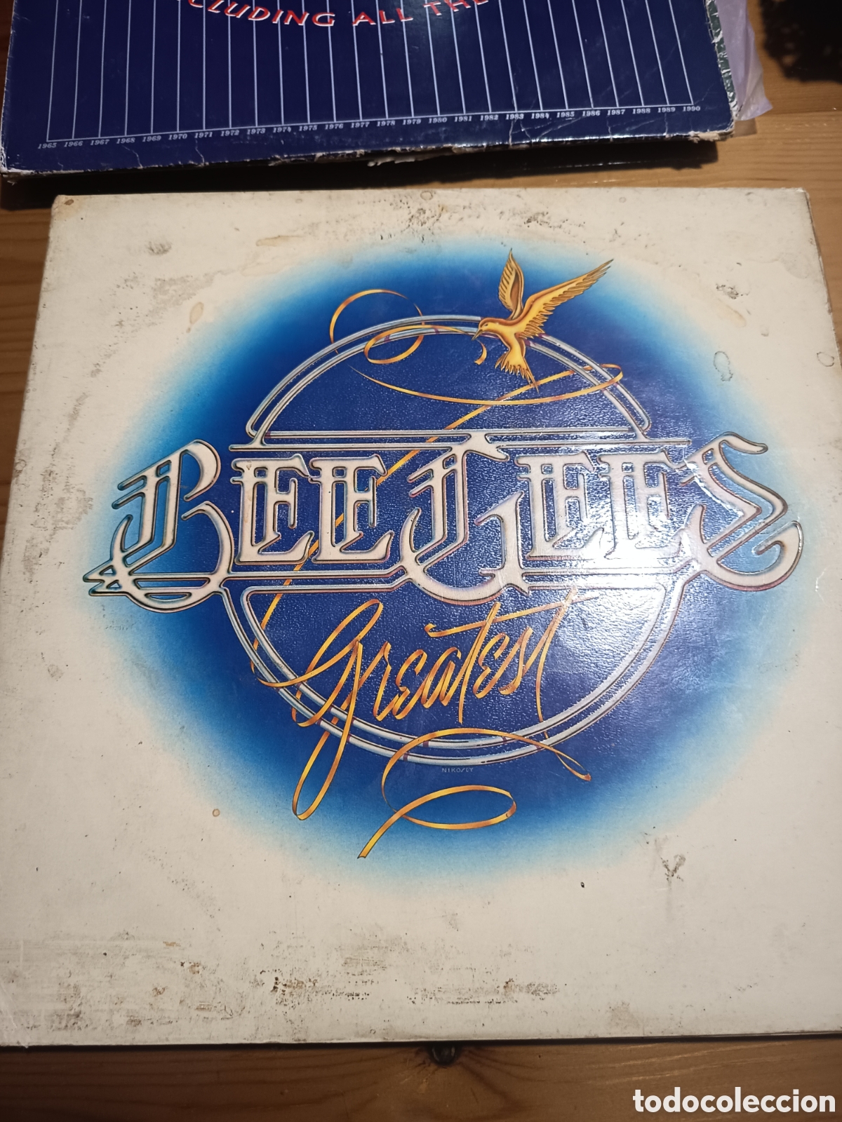Discos de vinilo: Doble disco de vinilo de los Bee Gees, titulado Greatest Hits.