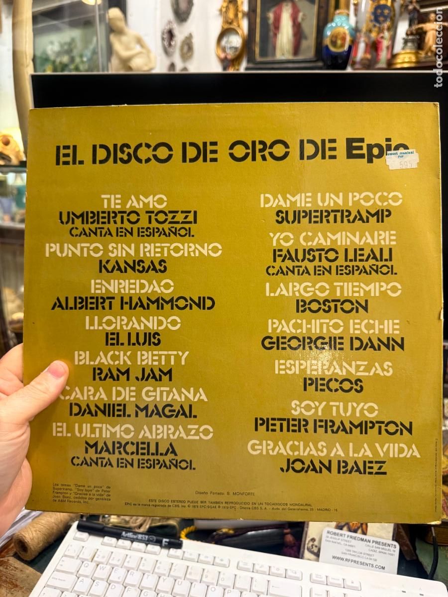 Discos de vinilo: LP EL DISCO DE ORO DE EPIC, VOL. 1 - Foto 2