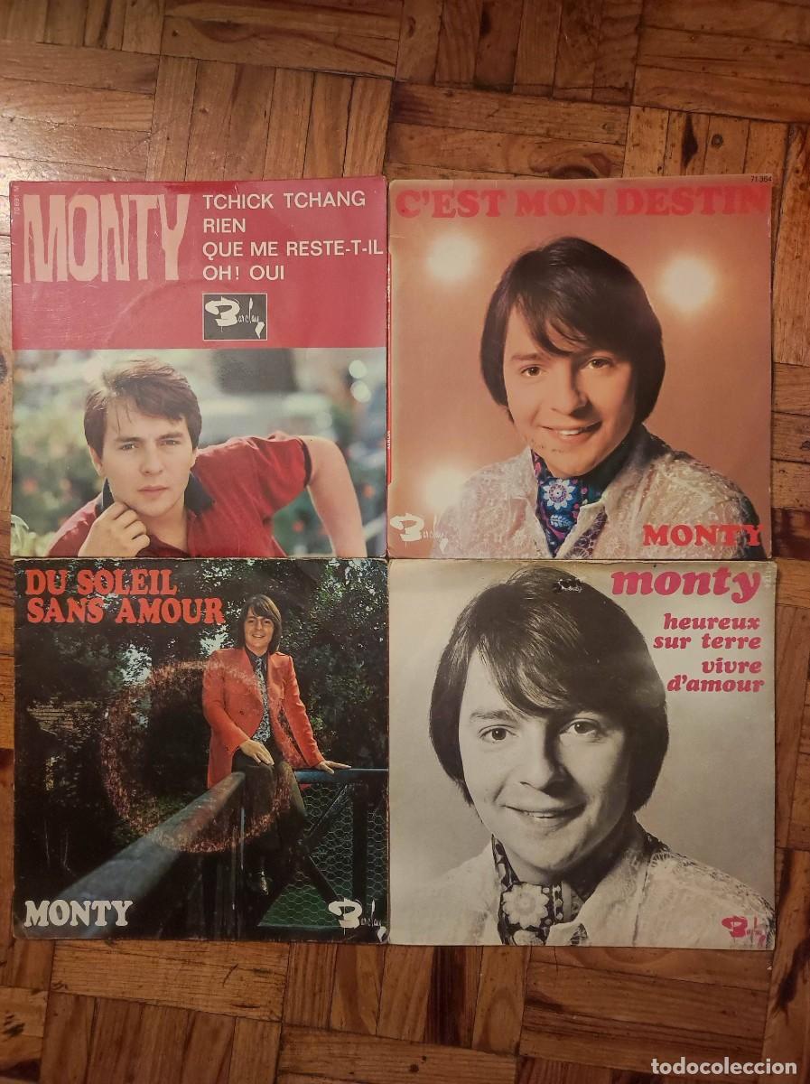 Discos de vinilo: Lote de 4 Discos de Vinilo Single/EP - Monty (45 RPM / Sello Barclay)