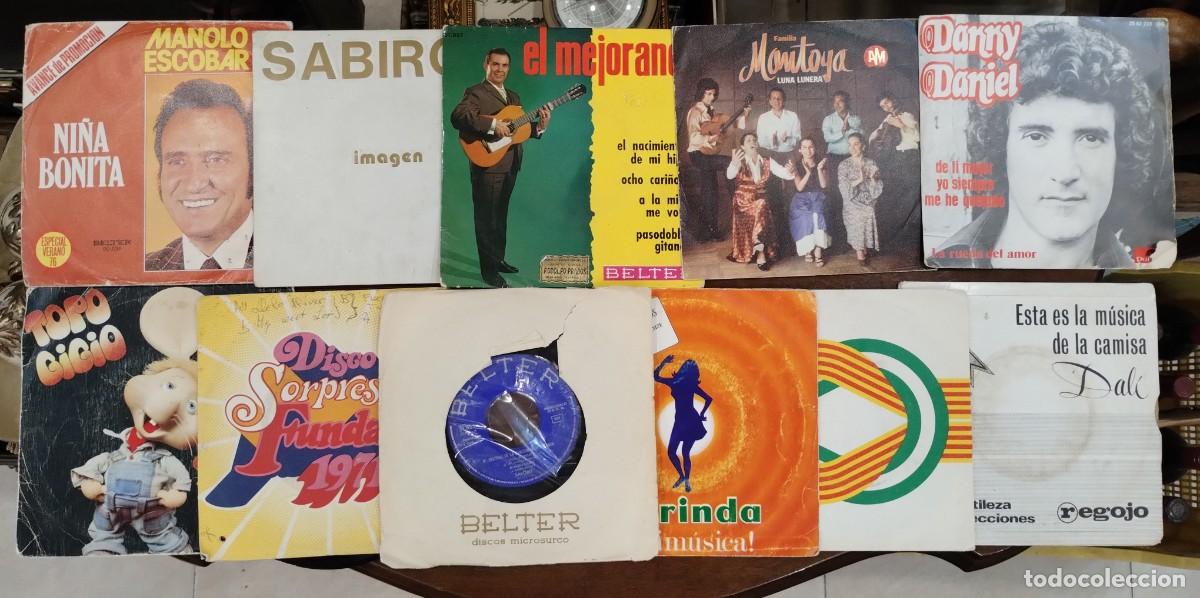 Discos de vinilo: Lote de Discos de vinilo de 7&rdquo; Varios Artistas y G&eacute;neros