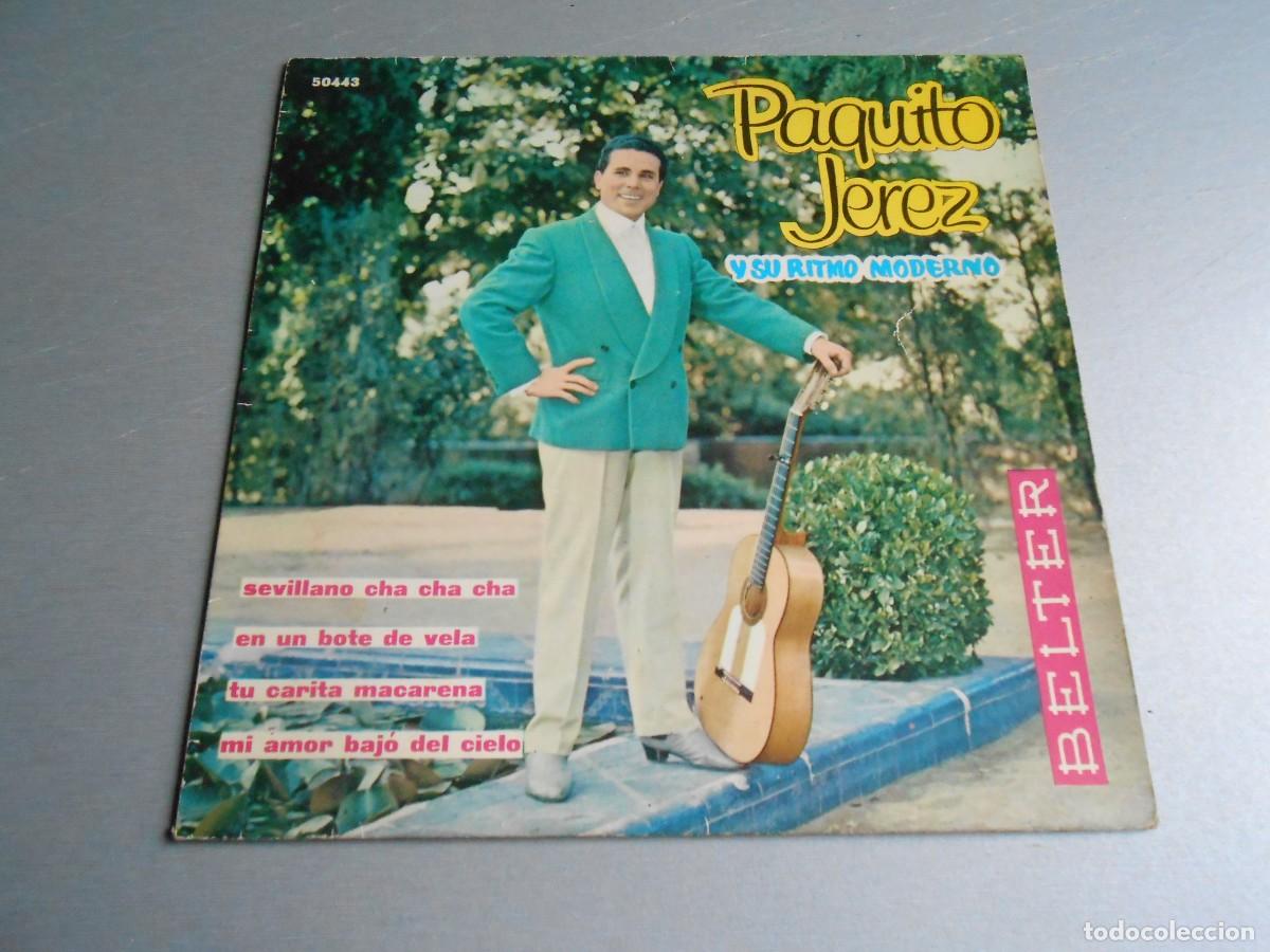 Discos de vinilo: PAQUITO JEREZ - Y SU RITMO MODERNO -, EP, SEVILLANO CHA CHA CHA + 3, A&Ntilde;O 1961, BELTER 50.443