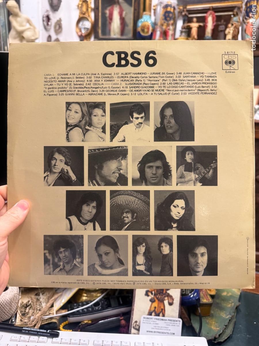 Discos de vinilo: LP NUESTROS EXITOS DEL A&Ntilde;O CBS 6 - Foto 3