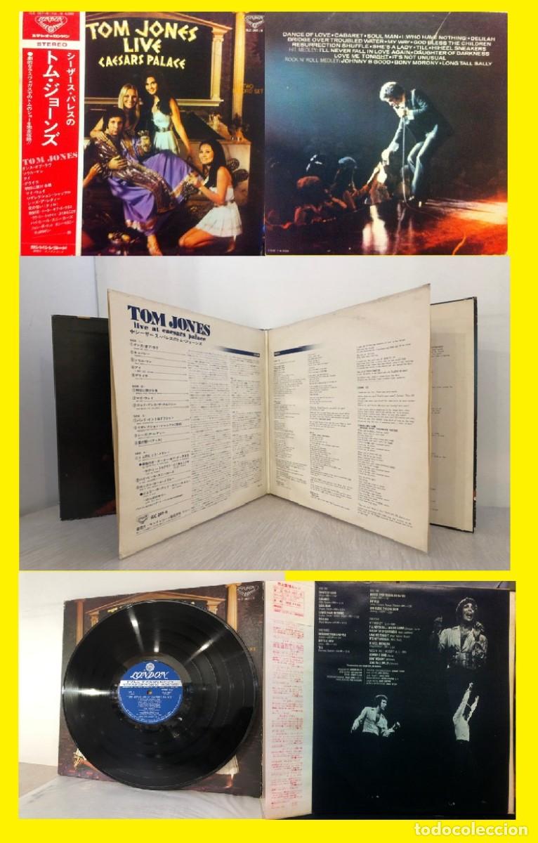 Discos de vinilo: TOM JONES / live caesar palace 1971, 2LPs, rare complet 1&ordm; press JAPAN + LIBRETO + OBI, EXC