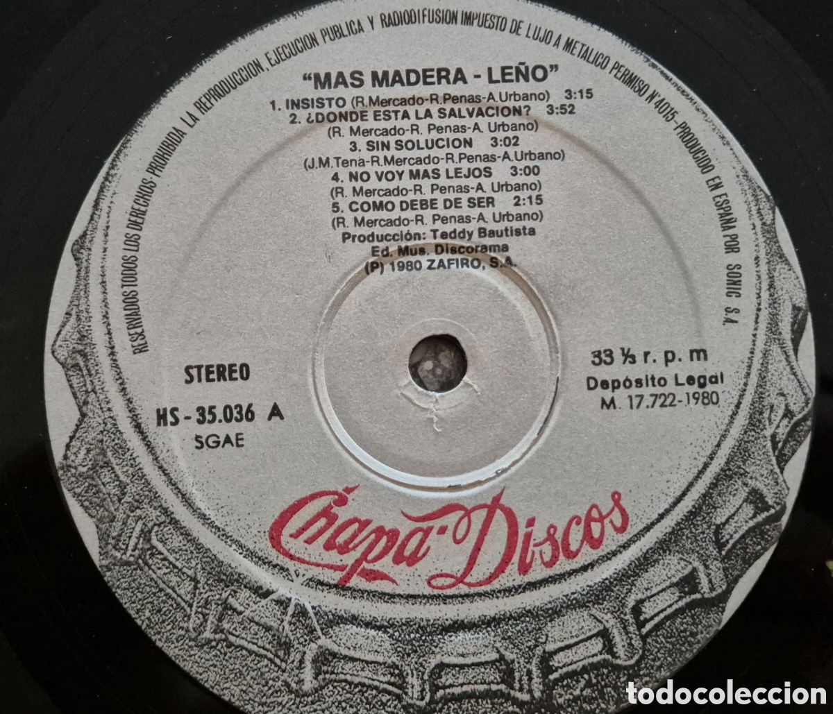 Discos de vinilo: Le&ntilde;o &ndash; Mas Madera Lp 1&deg; Edicion - Foto 6