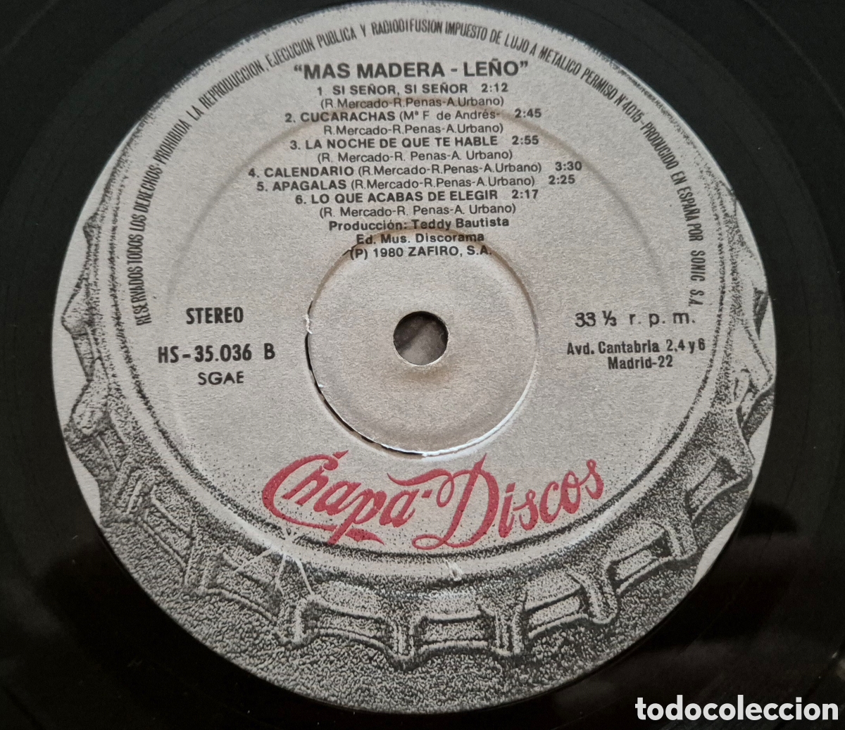Discos de vinilo: Le&ntilde;o &ndash; Mas Madera Lp 1&deg; Edicion - Foto 8
