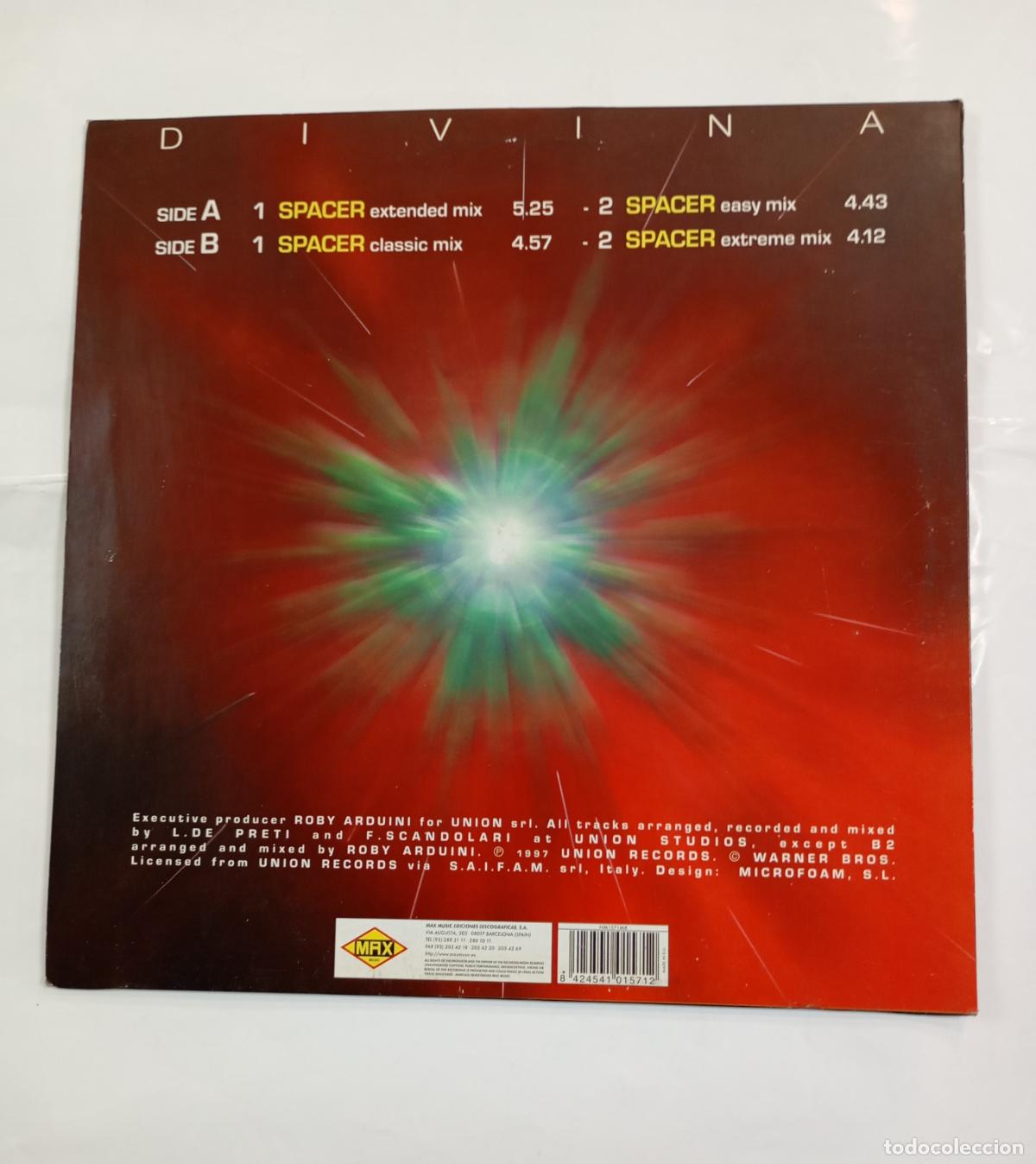 Discos de vinilo: SPACER. DIVINA. MAXI-SINGLE. TDKDA30 - Foto 2