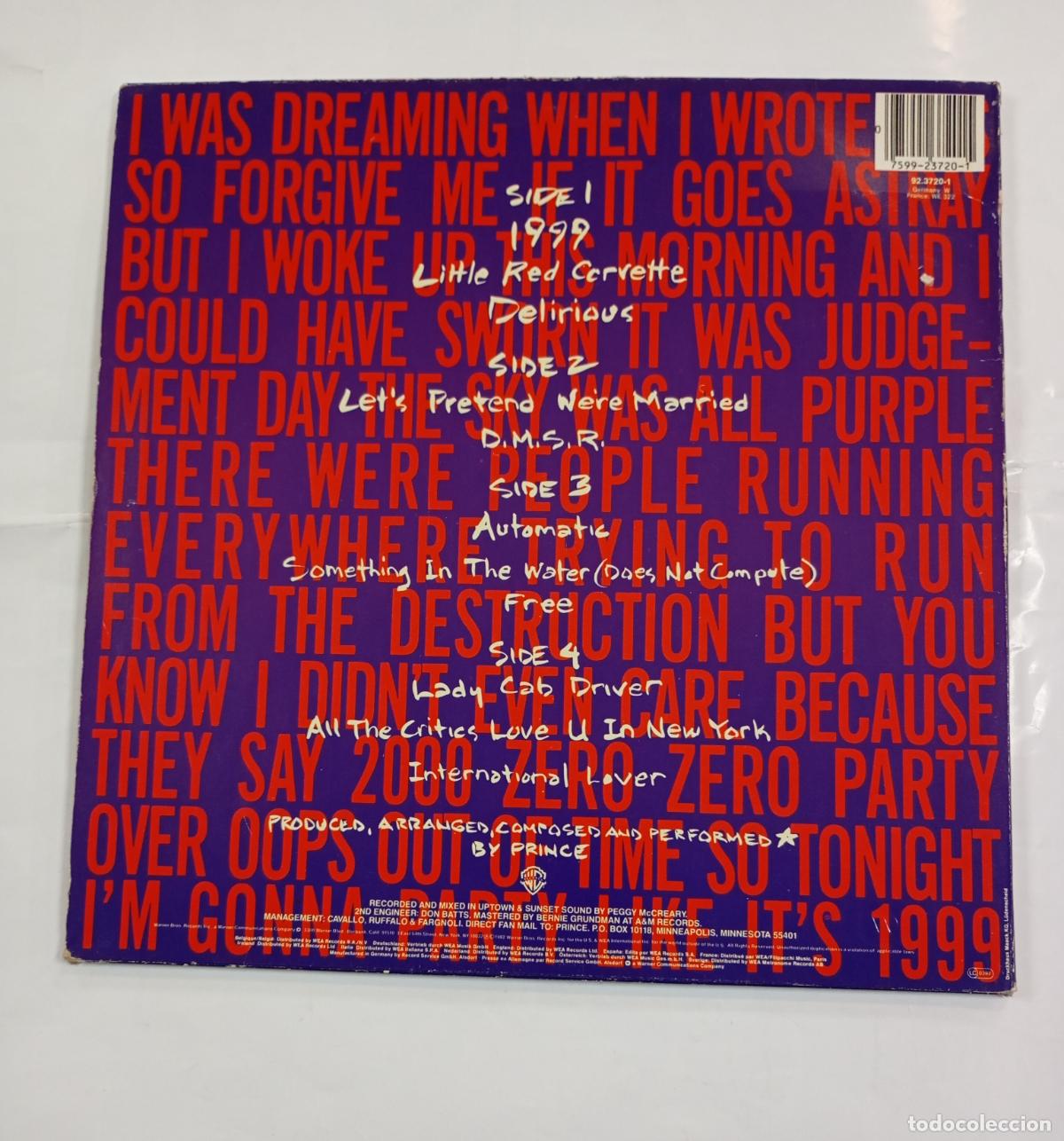 Discos de vinilo: PRINCE. 1999. DOBLE LP. TDKLP - Foto 2