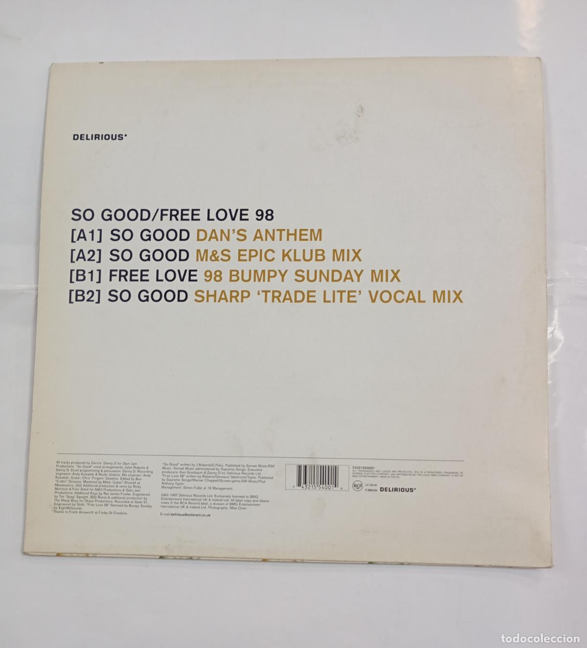 Discos de vinilo: SO GOOD. JULIET ROBERTS. FREE LOVE 98. MAXI-SINGLE. TDKDA30 - Foto 2