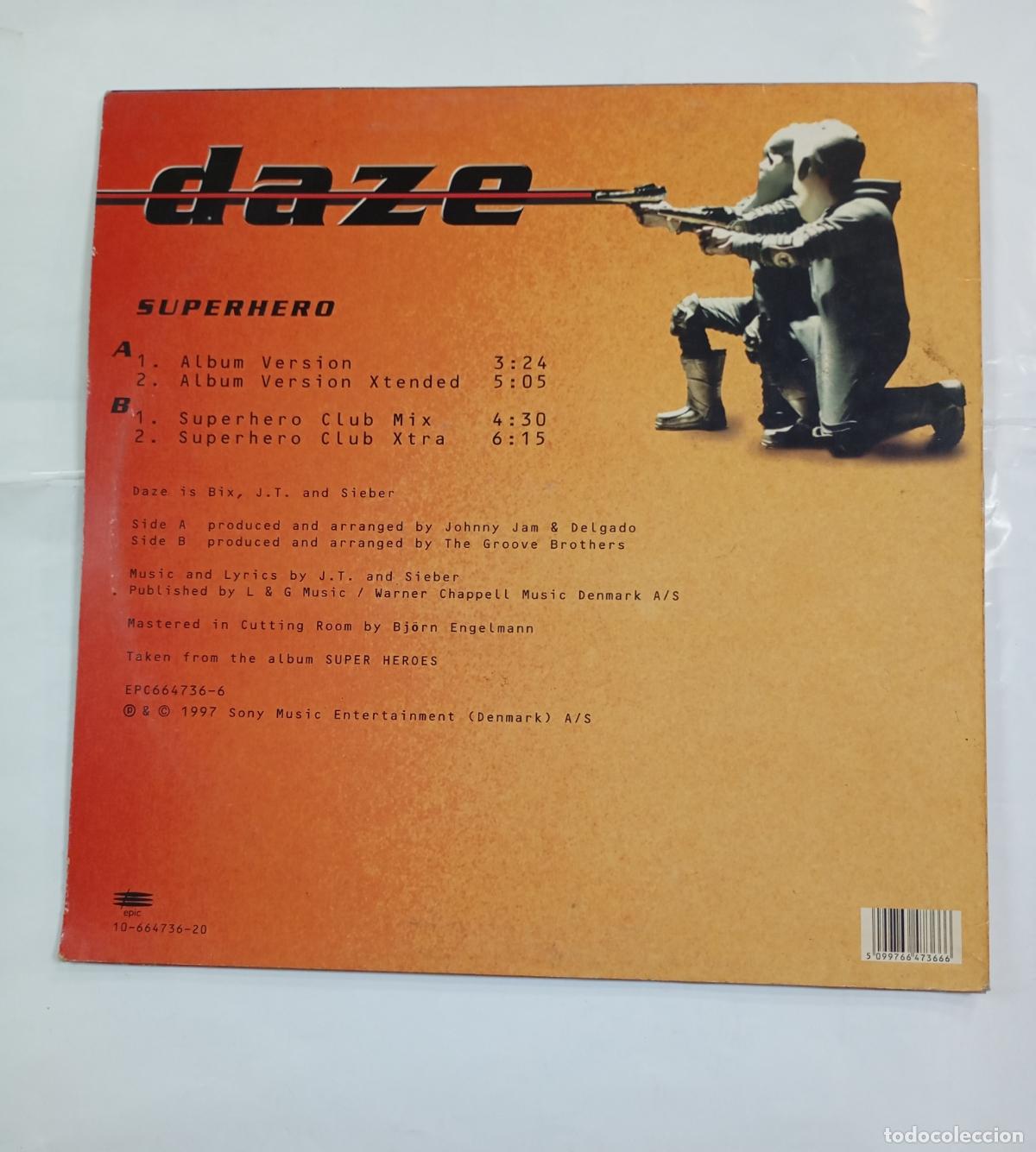 Discos de vinilo: SUPERHERO. DAZE. MAXI-SINGLE. TDKDA30 - Foto 2