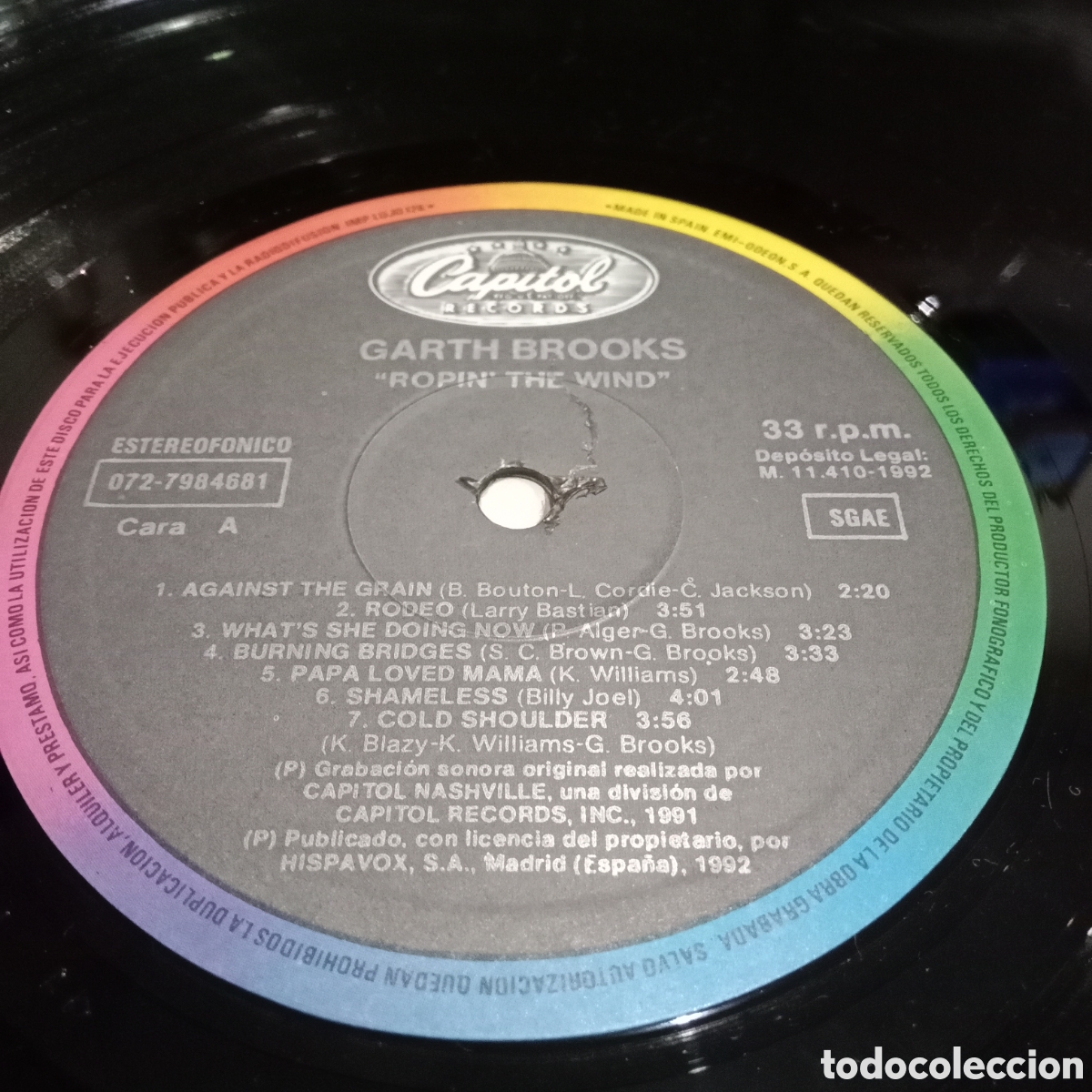 Discos de vinilo: GARTH BROOKS - ROPIN THE WIND - LP - Foto 5