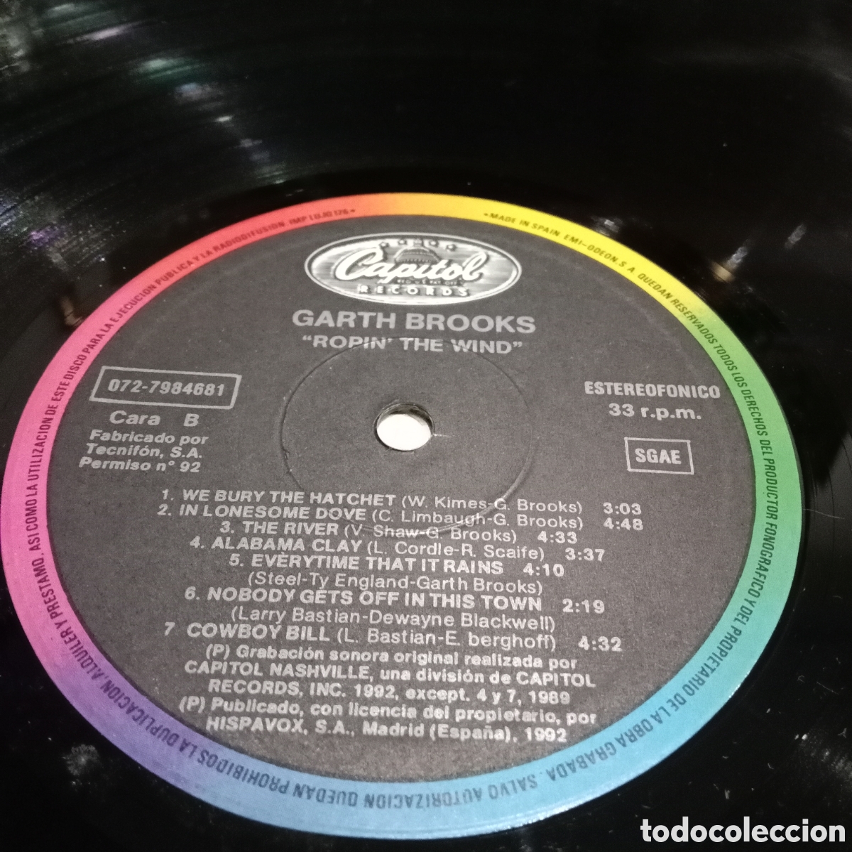 Discos de vinilo: GARTH BROOKS - ROPIN THE WIND - LP - Foto 6
