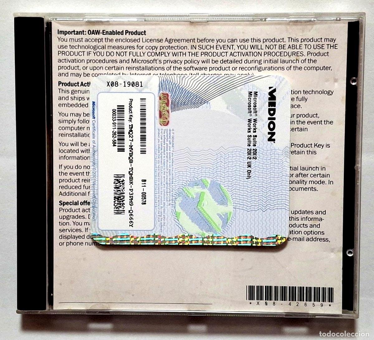 Discos de vinilo: CD-ROM Works Suite 2002 de Microsoft - Foto 1