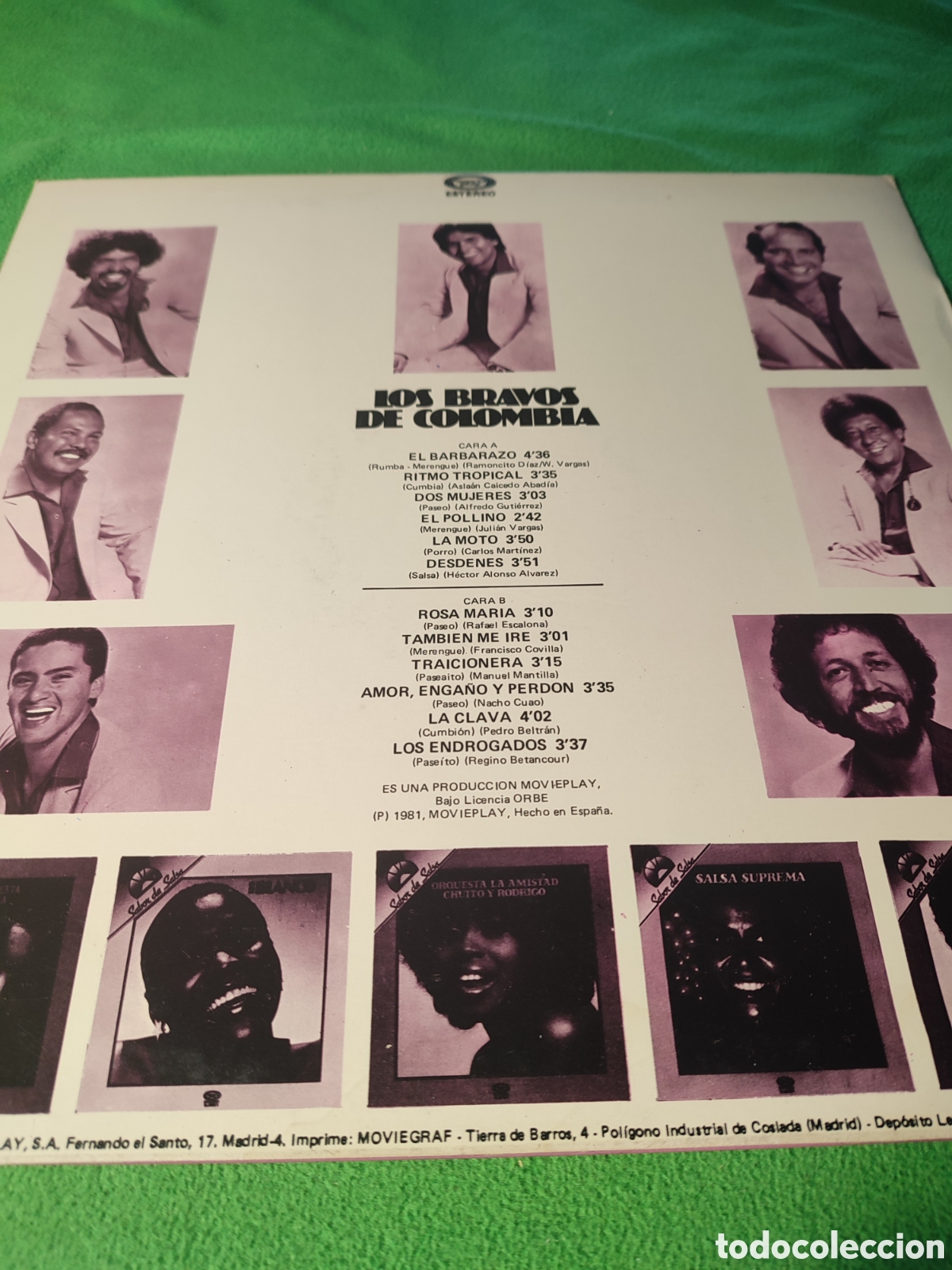 Discos de vinilo: Los Bravos de Colombia - Sabor de salsa - Foto 2