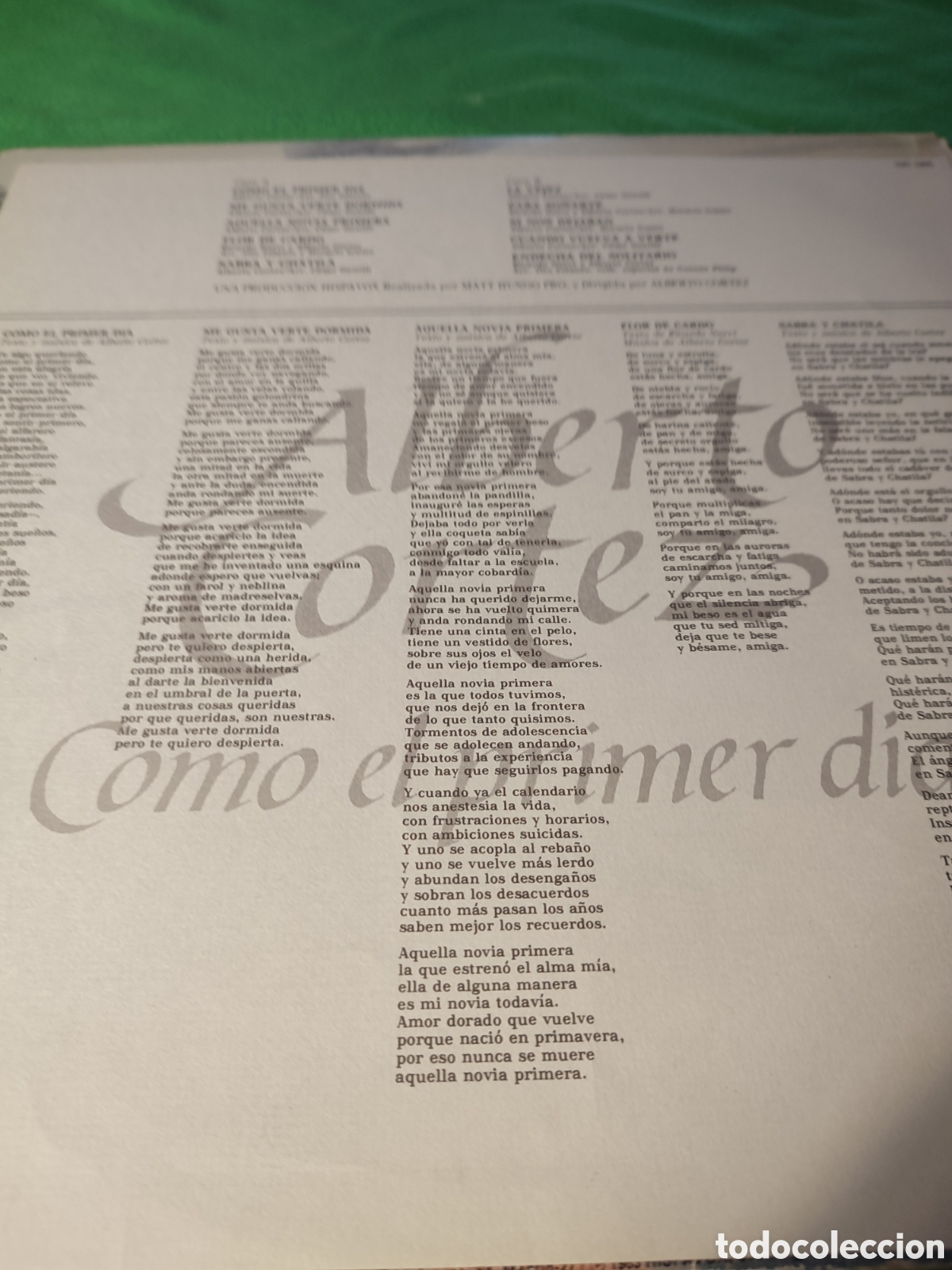 Discos de vinilo: Alberto Cortez - Como el primer d&iacute;a 1983 - Foto 2