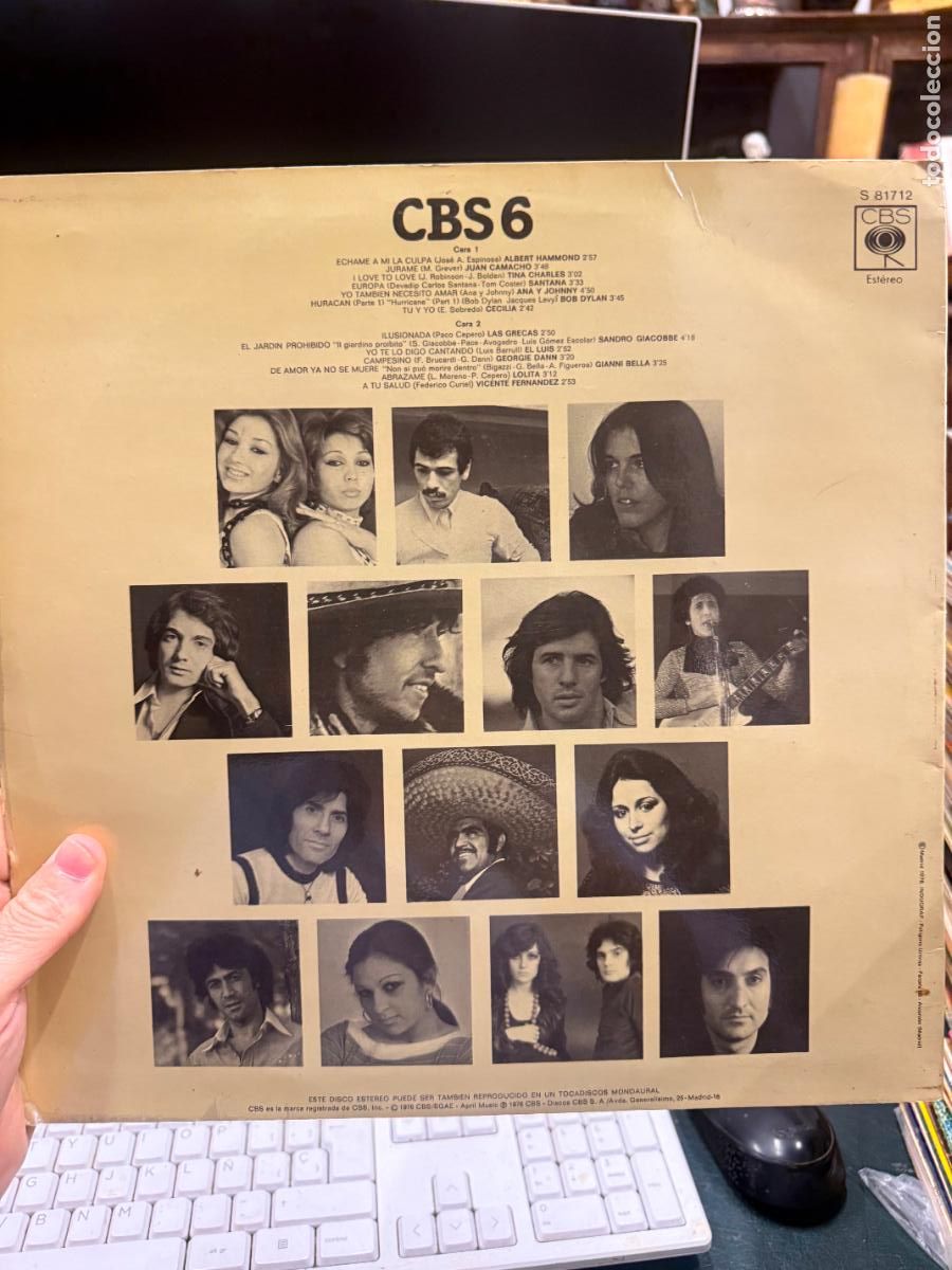 Discos de vinilo: LP CBS 6 - NUESTROS EXITOS DEL A&Ntilde;O - Foto 2