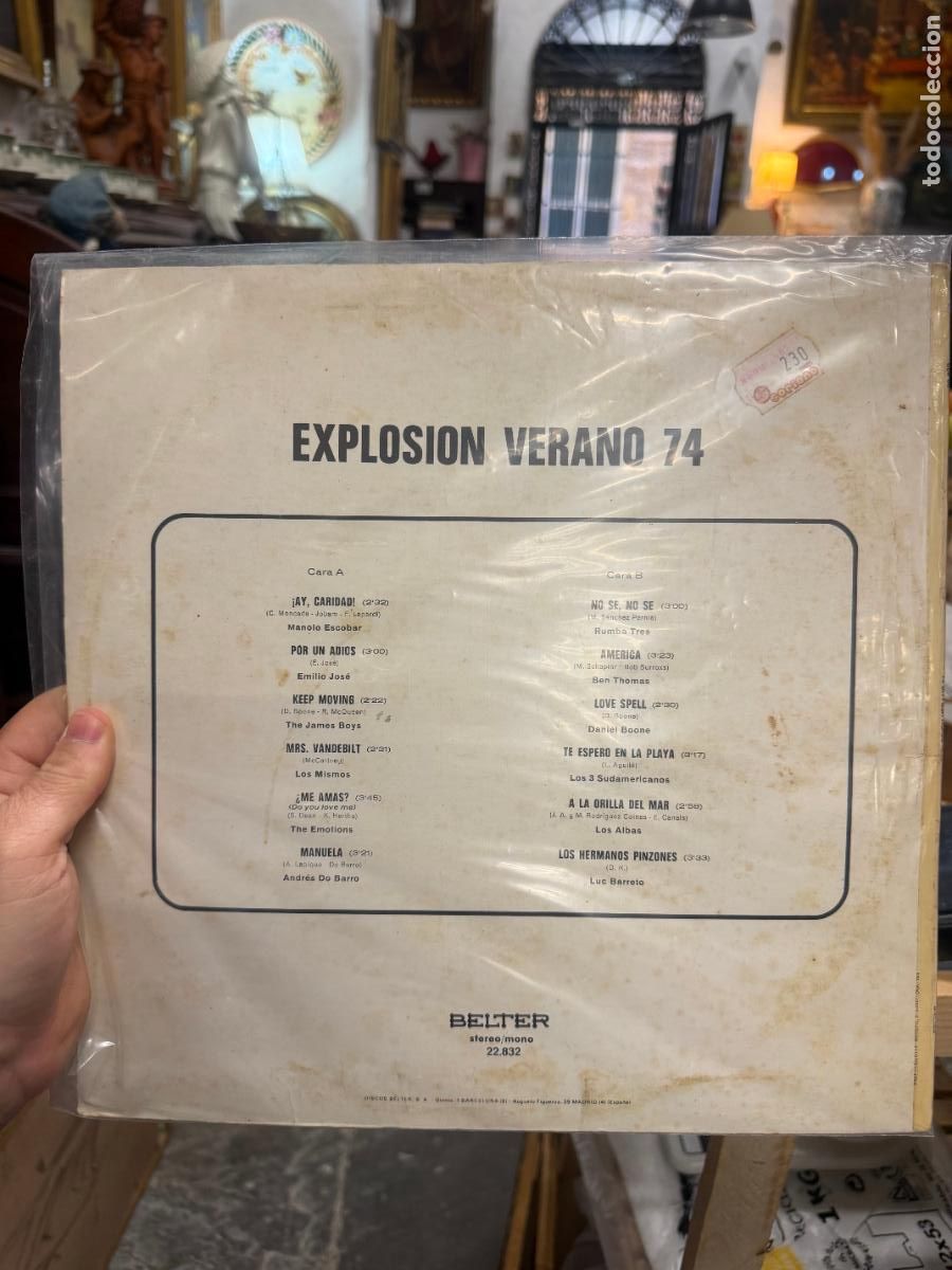 Discos de vinilo: LP EXPLOSION VERANO 74 - Foto 2