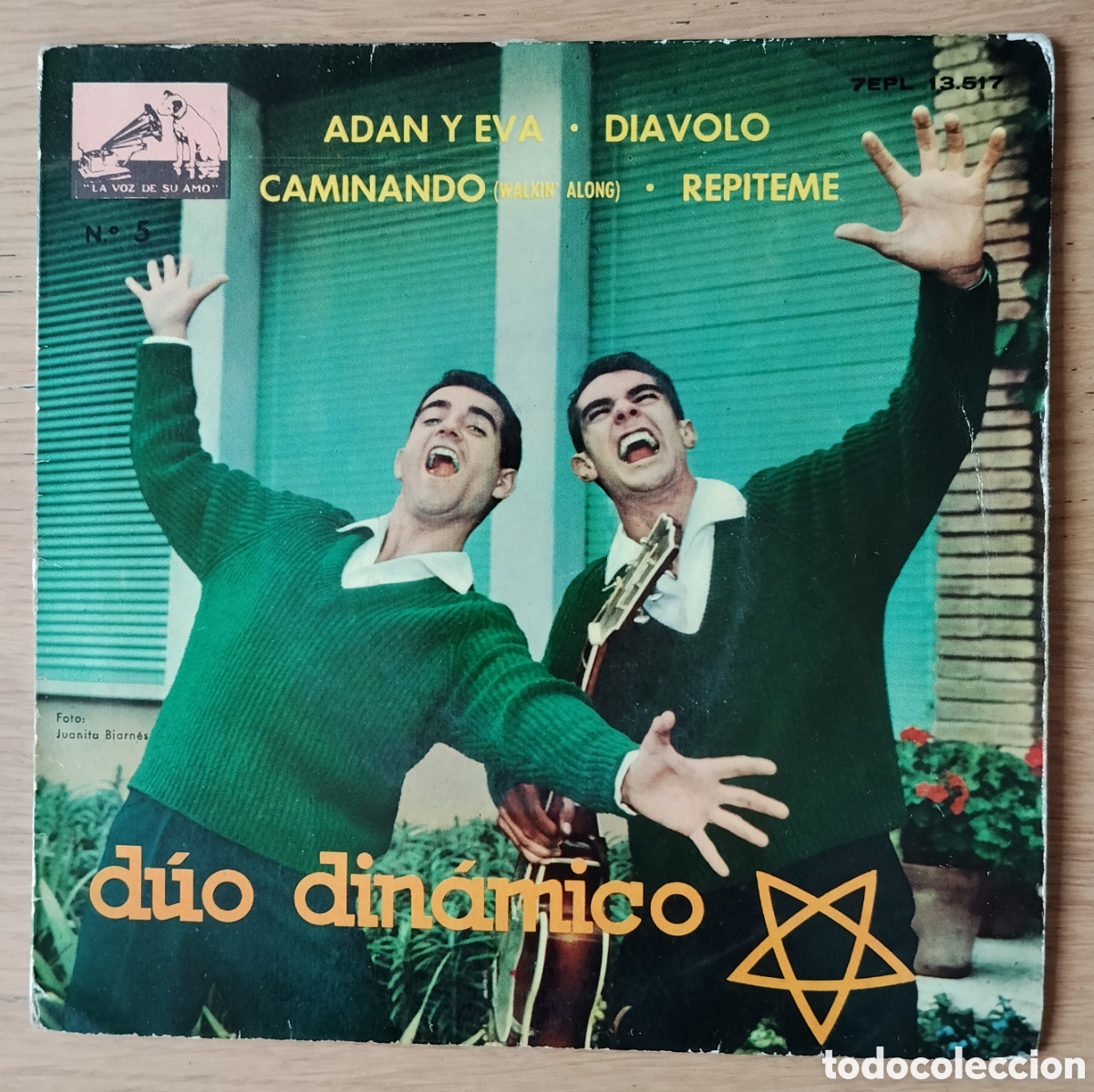 Discos de vinilo: D&Uacute;O DIN&Aacute;MICO: &rdquo;ADAN Y EVA/ DIAVOLO / CAMINANDO / REPITEME&rdquo; E.P. VINILO 1960
