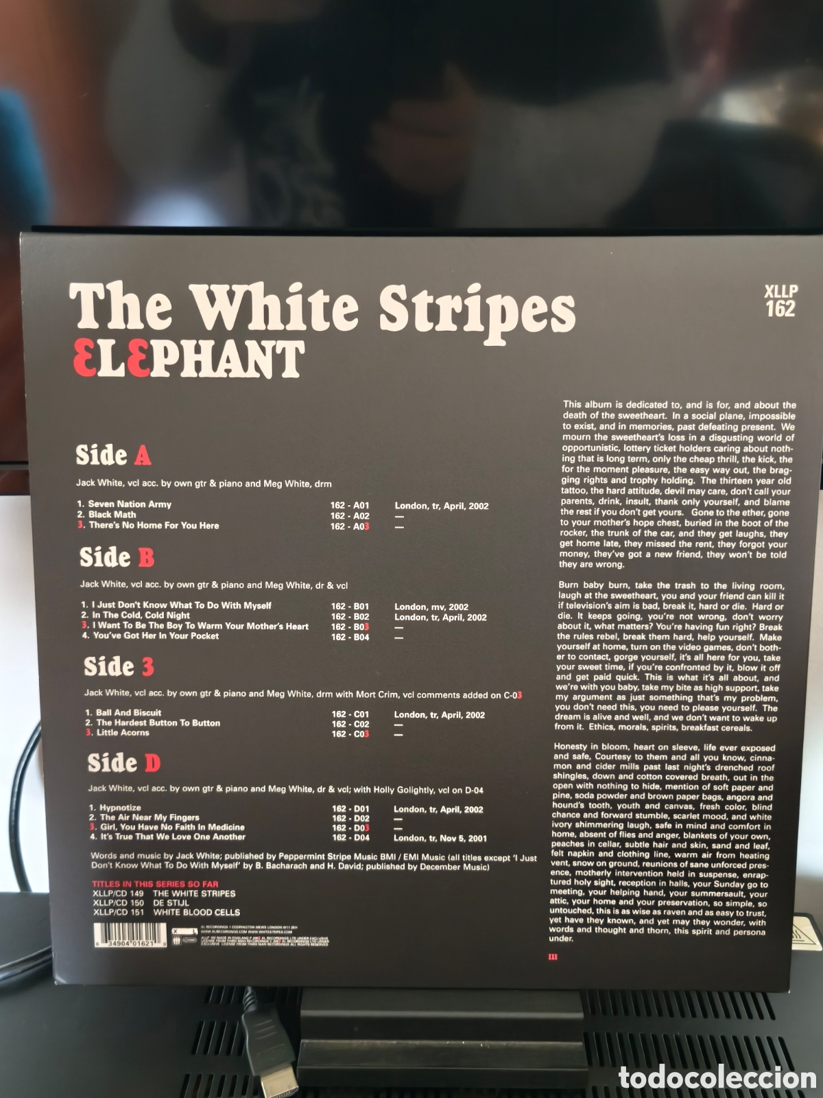 Discos de vinilo: The White stripes: Elephant LP 2003 UK - Foto 2