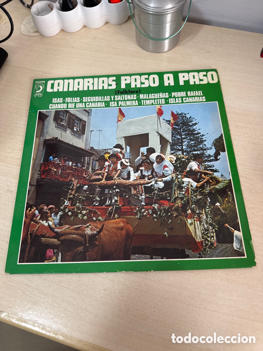 Discos de vinilo: DISCO VINILO CANARIAS PASO A PASO FOLKLORE 1973 - Foto 1