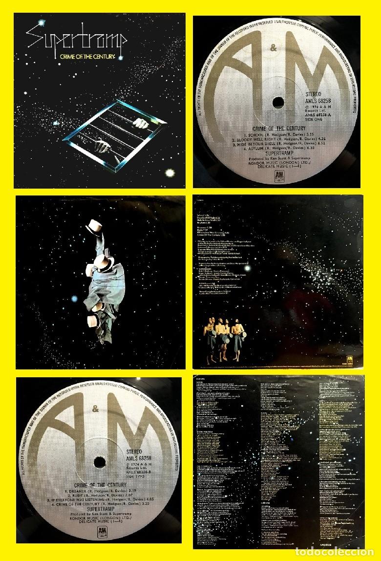 Discos de vinilo: SUPERTRAMP / CRIME OF THE CENTURY 1974 - SCHOOL, DREAMER, COMPLETA 1&ordf; EDIC ORG UK + ENCARTE, EXC