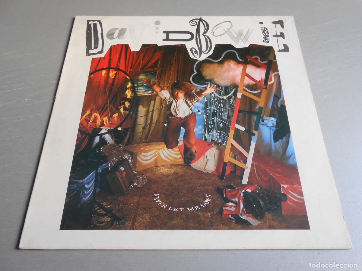 Discos de vinilo: DAVID BOWIE - NEVER LET ME DOWN -, LP, DAY IN DAY-OUT + 10, A&Ntilde;O 1987, EMI AMERICA 64 2407461, ITALY