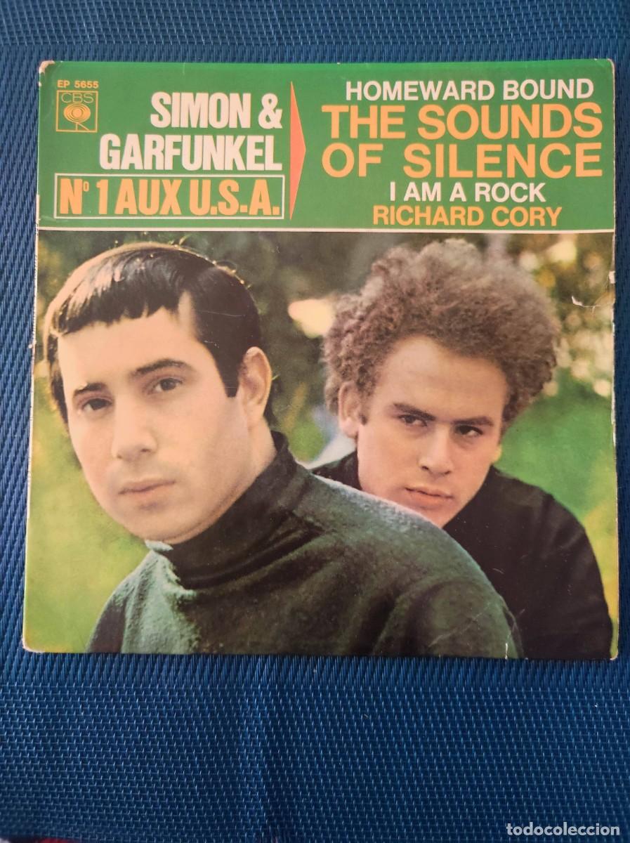 Discos de vinilo: Vinilo EP 45 RPM Simon & Garfunkel &ndash; The Sounds of Silence (Edici&oacute;n Francesa 1966)