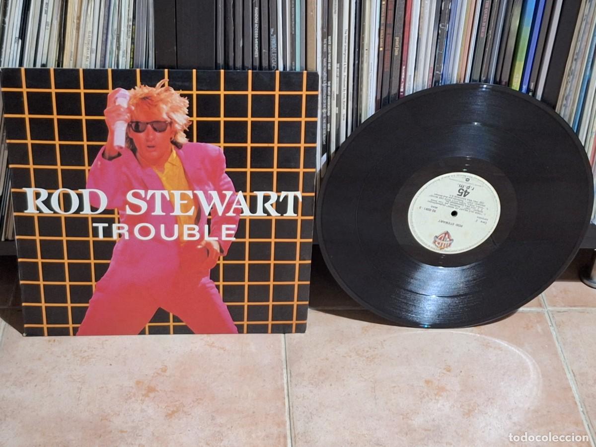 Discos de vinilo: Rod Stewart &ndash; Trouble MAXI Warner Bros. Records &ndash; 92 0281-0 - Foto 1