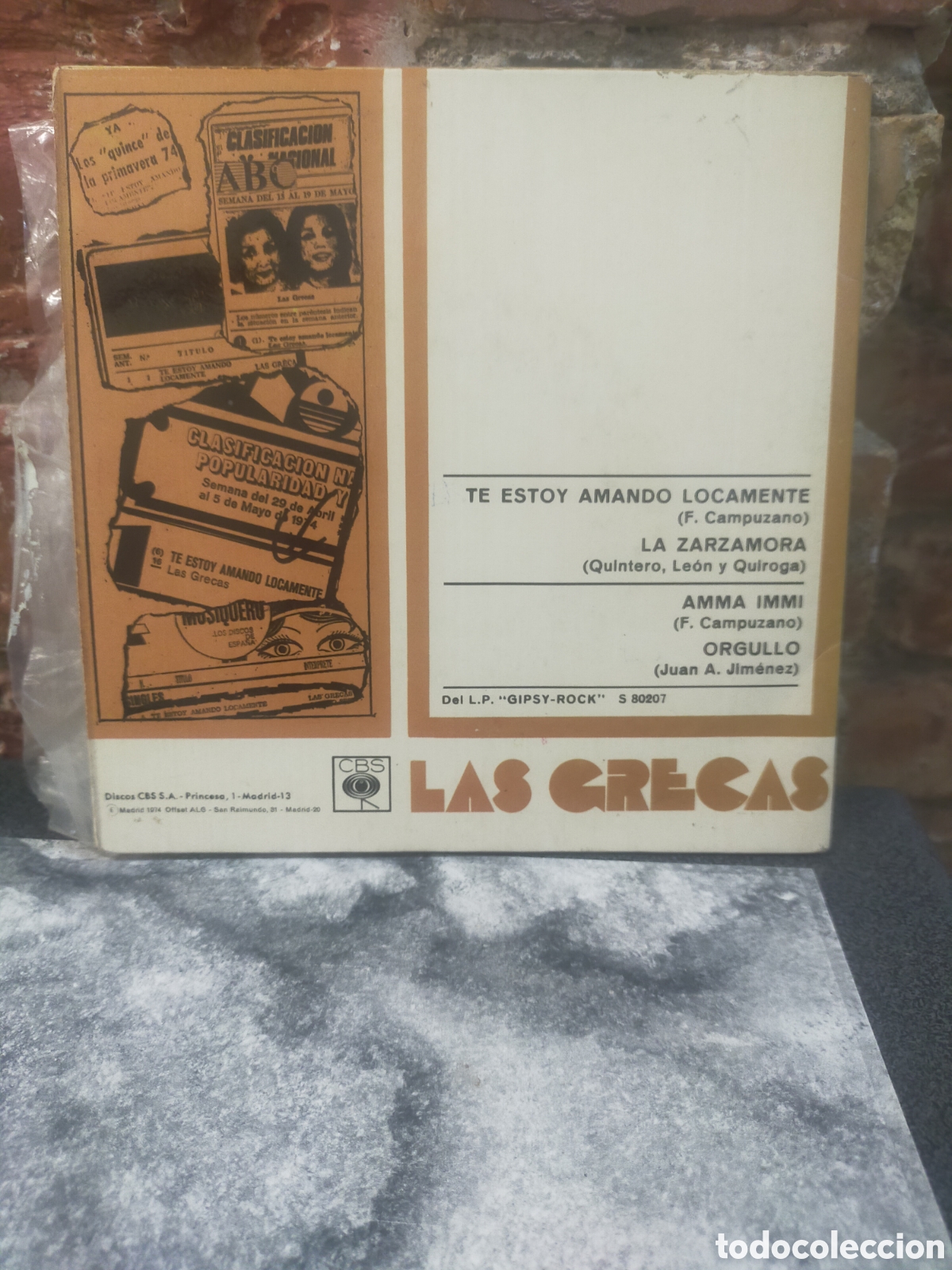 Discos de vinilo: Single Doble Promocional Las Grecas - Gipsy Rock - Foto 2