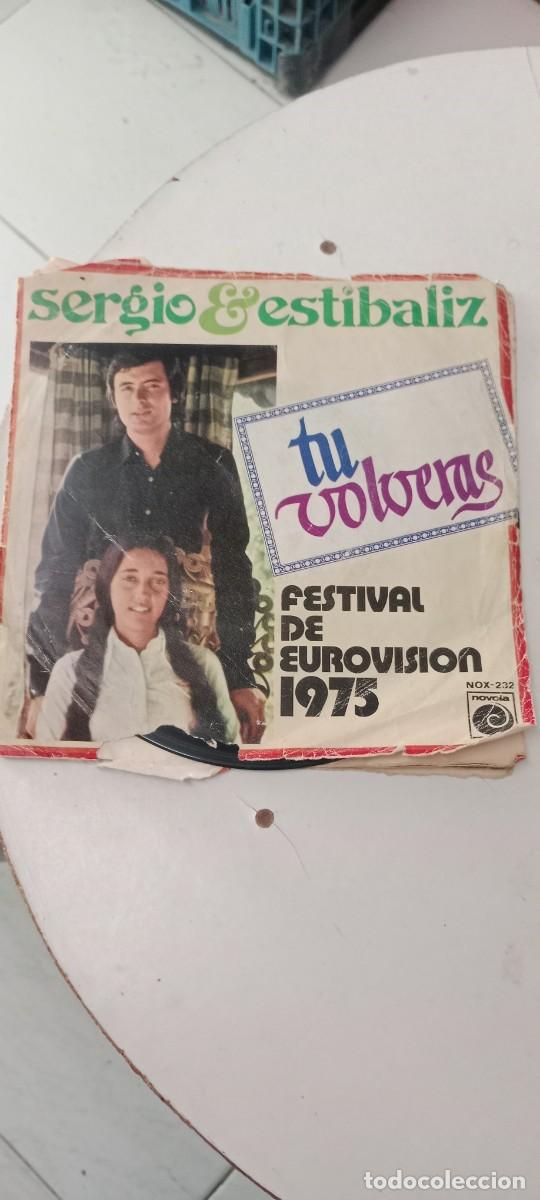 Discos de vinilo: Sergio Y Estibaliz &ndash; Tu Volveras - Festival De Eurovisi&oacute;n 1975DISCO 7 PULGADAS VINILO BAL-6