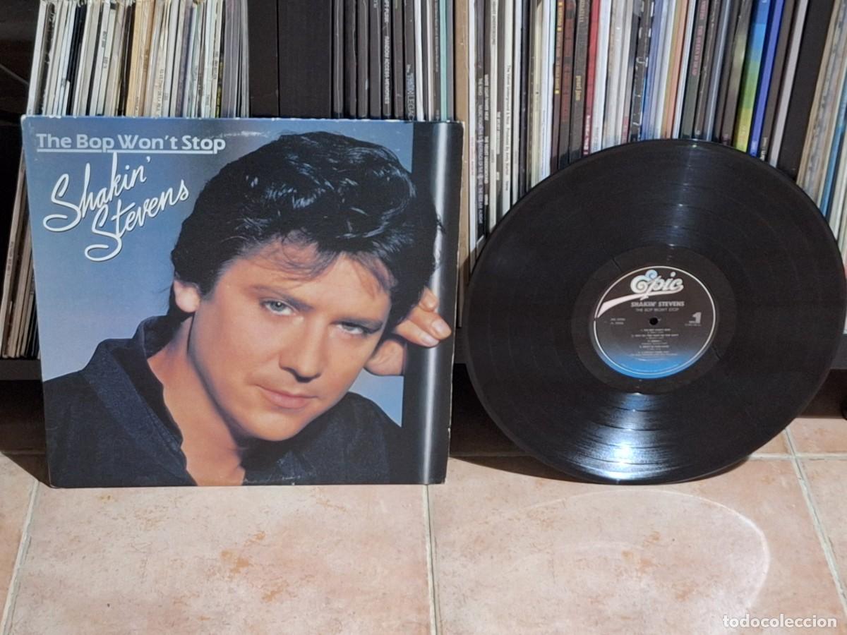 Discos de vinil: Shakin' Stevens &ndash; The Bop Won't Stop LP Epic &lrm;&ndash; BFE 39286 USA