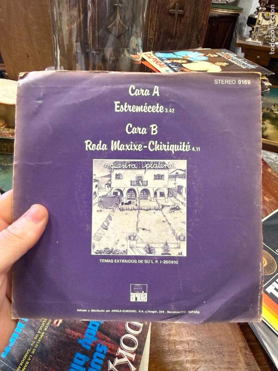 Discos de vinilo: SINGLES ORQUESTRA PLATERIA - ESTREMECETE - Foto 2