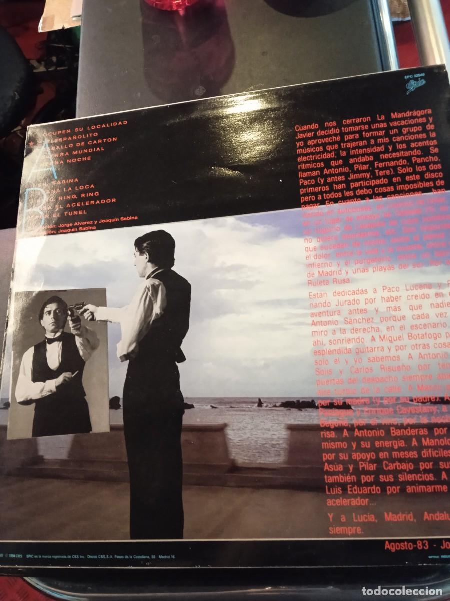 Discos de vinilo: JOAQU&Iacute;N SABINA- RULETA RUSA. LP - Foto 2