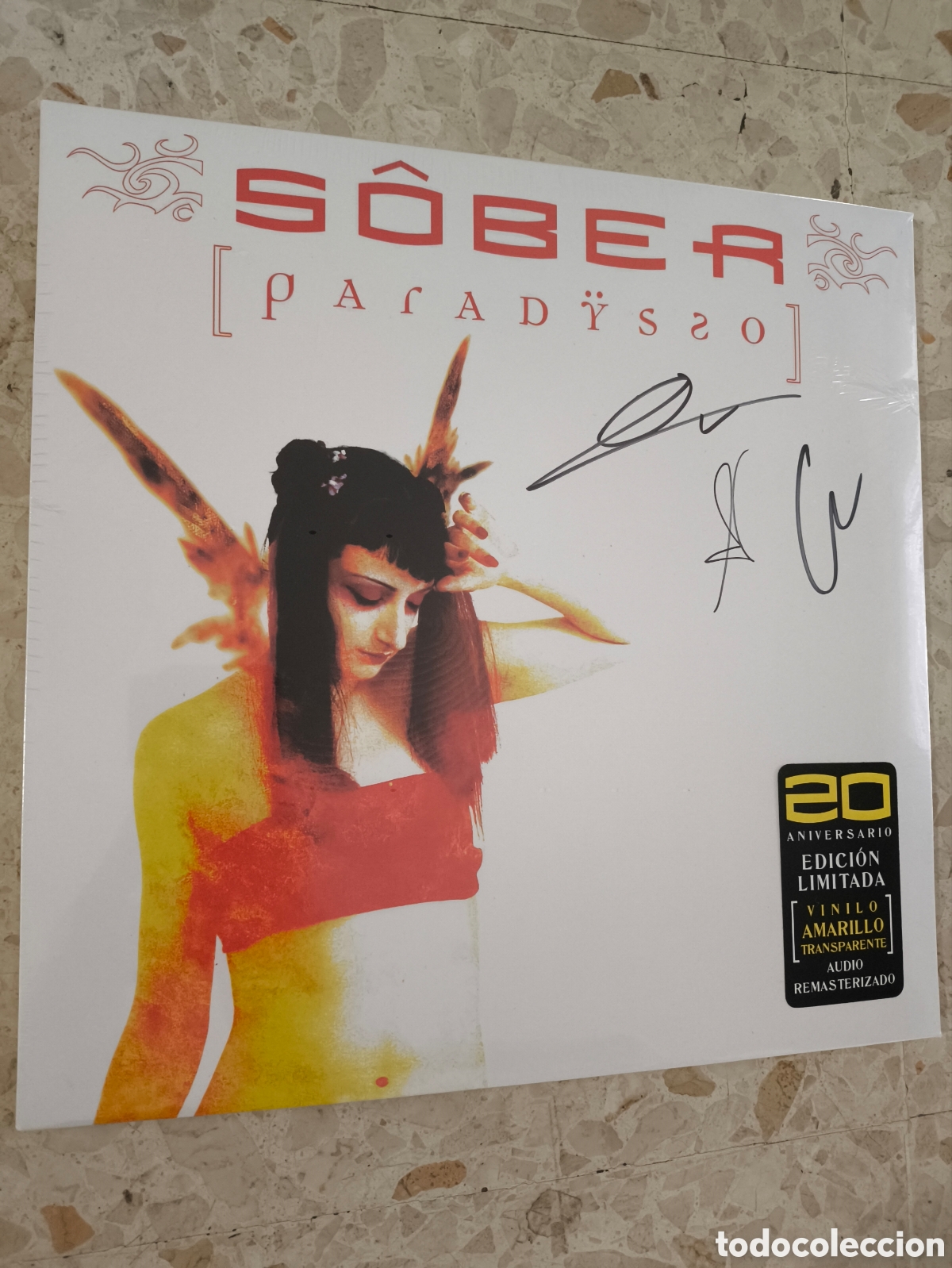 Discos de vinilo: Album lp disco vinilo Sober paradysso 20 aniversario firmado