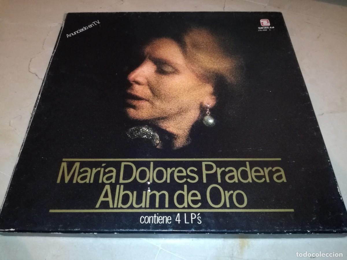 Discos de vinilo: CAJA CON 4 LPs DE MARIA DOLORES PRADERA-ALBUM DE ORO-VINILOS EN MUY BUEN ESTADO