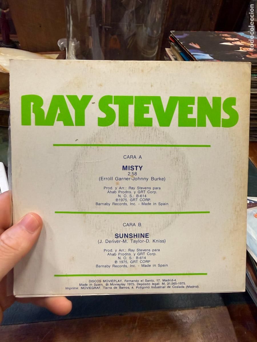 Discos de vinilo: SINGLES MISTY - RAY STEVENS - Foto 2