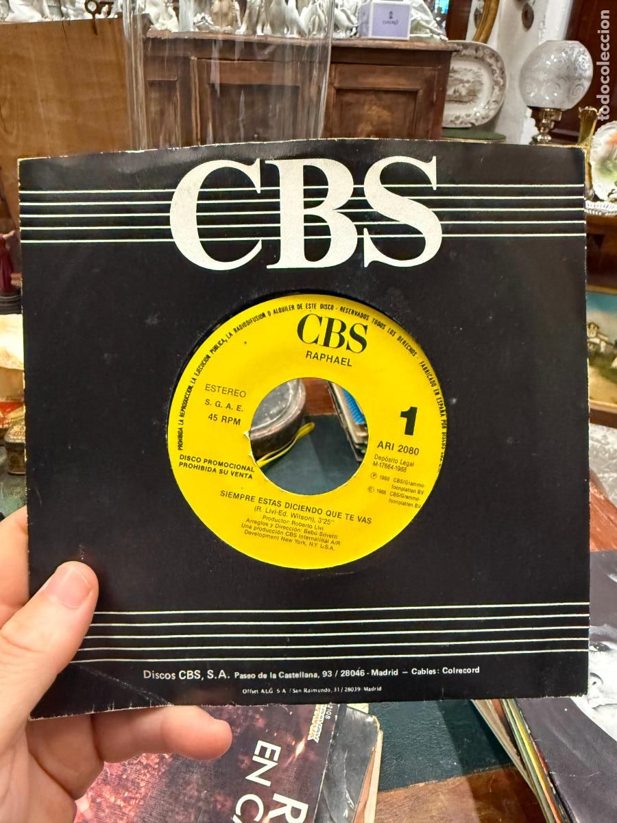 Discos de vinilo: SINGLES CBS RAPHAEL -