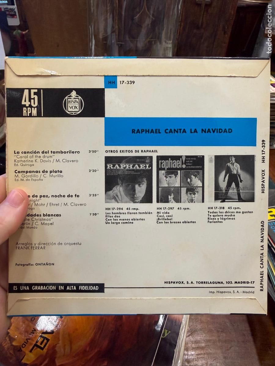Discos de vinilo: SINGLES RAPHAEL CANTA LA NAVIDAD - Foto 2