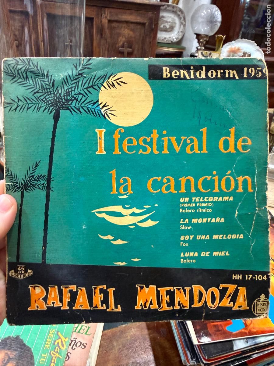 Discos de vinilo: SINGLES RAFAEL MENDOZA - I FESTIVAL DE LA CANCION