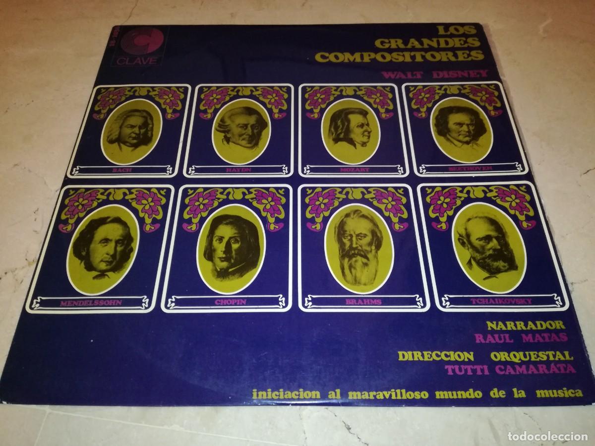 Discos de vinilo: LOS GRANDES COMPOSITORES DE WALT DISNEY-ORIGINAL ESPA&Ntilde;OL 1968