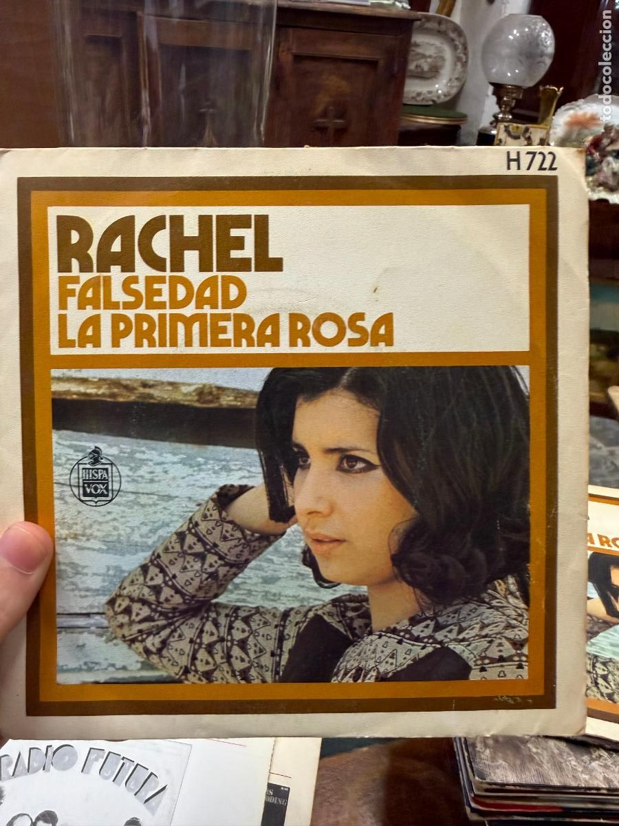 Discos de vinilo: SINGLES RACHEL - FALSEDAD - LA PRIMERA ROSA