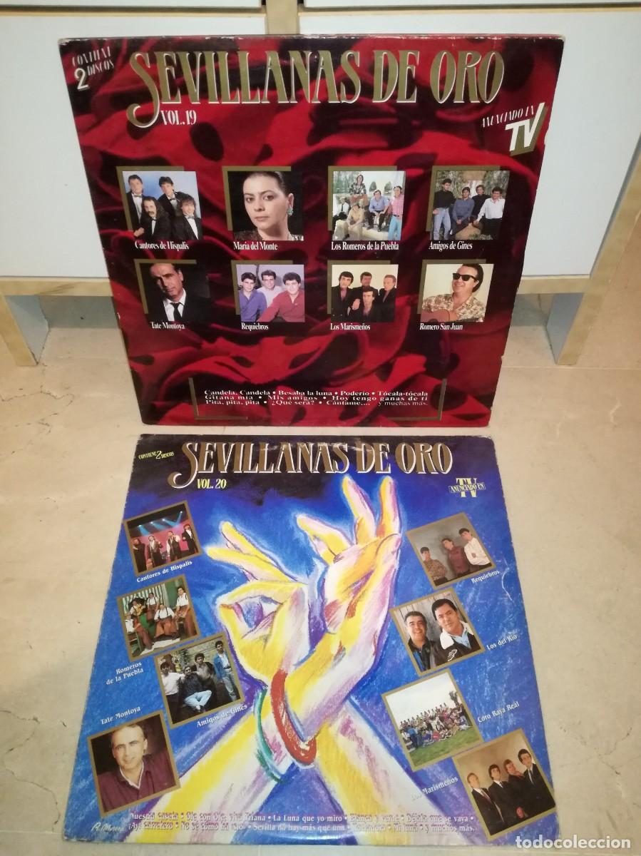 Discos de vinilo: LOTE DE 2 LPs DE SEVILLANAS DE ORO VOL. 19 Y 20-AMBOS DOBLE LP