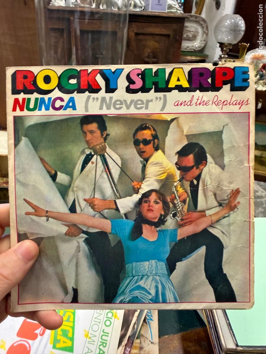 Discos de vinilo: SINGLES ROCKY SHARPE - NUNCA - Foto 1