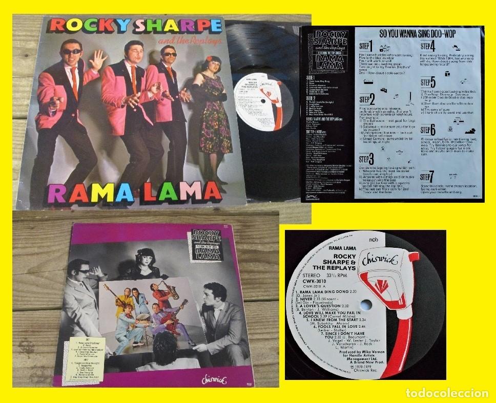 Discos de vinilo: Rocky Sharpe & The Replays &ndash; Rama Lama 1979,Rama Lama Ding Dong / DARTS, ORG EDT + ENCARTE,EXC