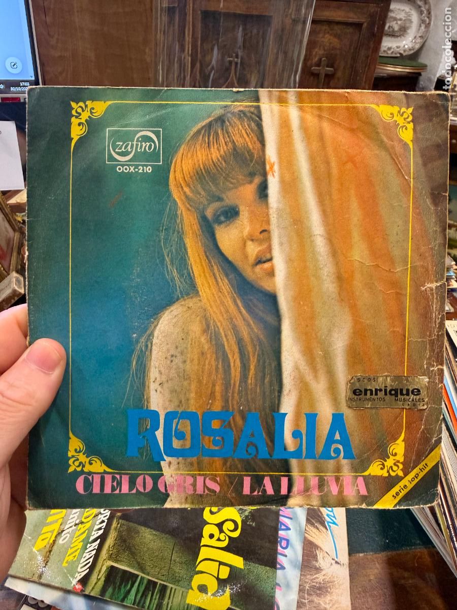 Discos de vinilo: SINGLES ROSALIA - CIELO GRIS - LA LLUVIA
