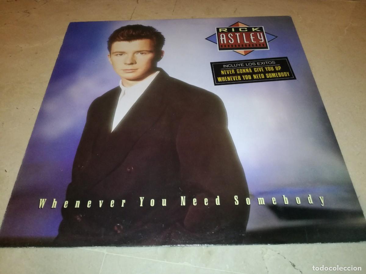 Discos de vinilo: RICK ASTLEY-WHENEVER YOU NEED SOMEBODY-CONTIENE ENCARTE-ORIGINAL ESPA&Ntilde;OL 1987