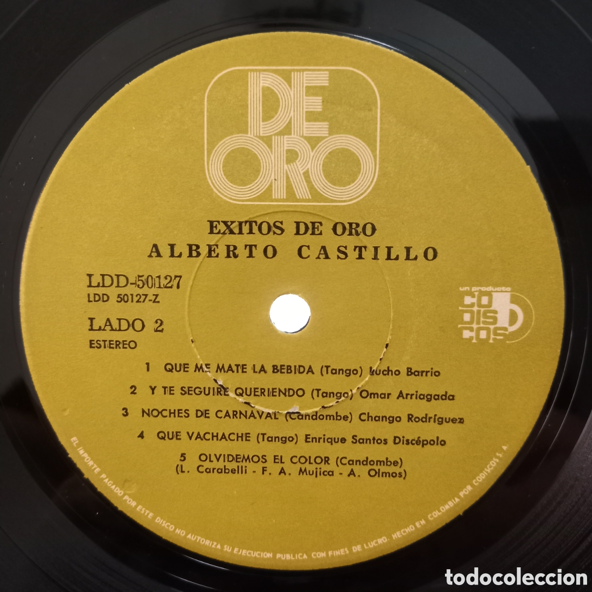 Discos de vinilo: Lp Tango Tangos Vinyl record Alberto Castillo - Foto 3